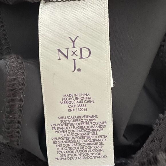 Women’s NYDJ faux leather black a-line dress size 12 - Picture 4 of 4